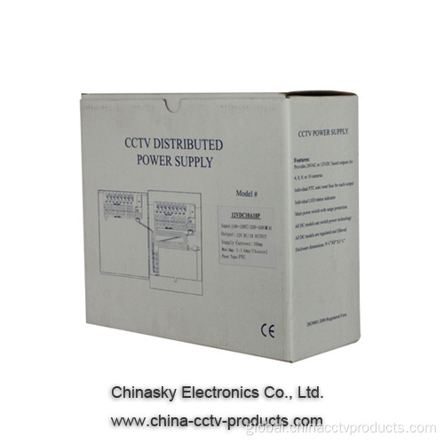 CCTV Power Supply Box 12VDC 13A 8 Ch CCTV Power Supply 12VDC13A8P Factory